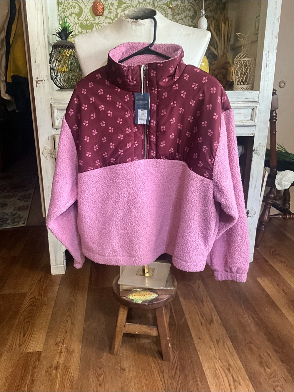NWT Universal Thread size XXL Fleece 1/4 zip pullover